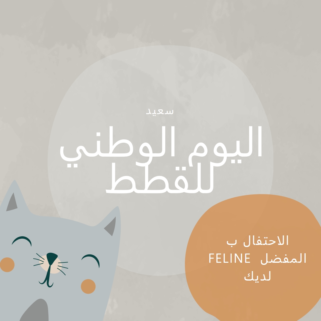 عيد قطة وطنية سعيدة gray organic-simple