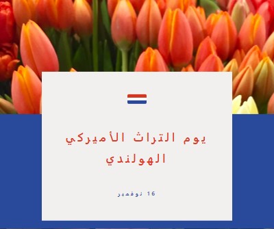 الاحتفال بالتجذر الهولندي orange modern-simple