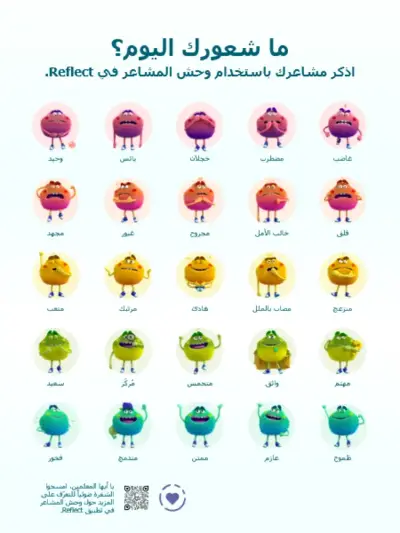 التعامل مع المشاعر بفاعلية مع وحش المشاعر blue whimsical-color-block