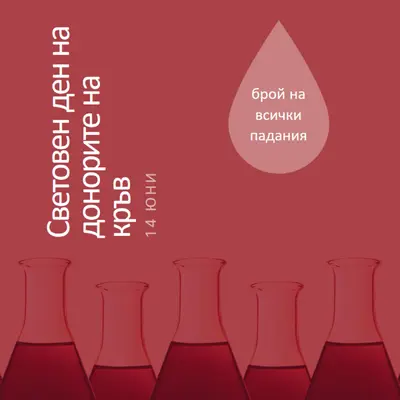 Световен ден на донорите на кръв red modern-bold