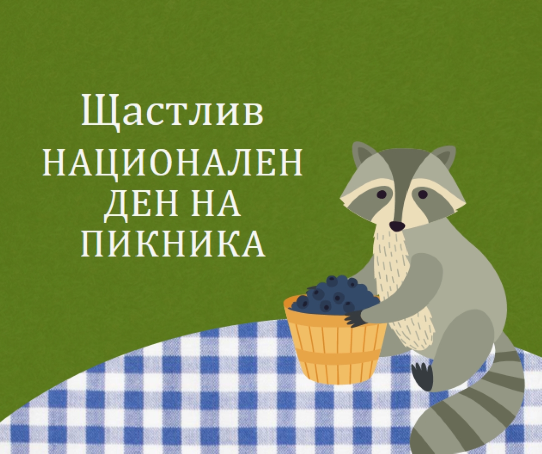 Честит национален пикник green whimsical-color-block