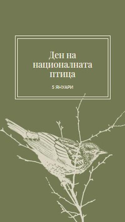 Пернати приятели green vintage-botanical