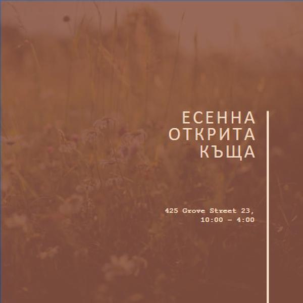 Есенна отворена къща brown modern-simple