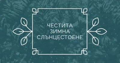Зимно слънцестоене green modern-simple