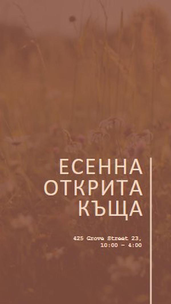 Есенна отворена къща brown modern-simple