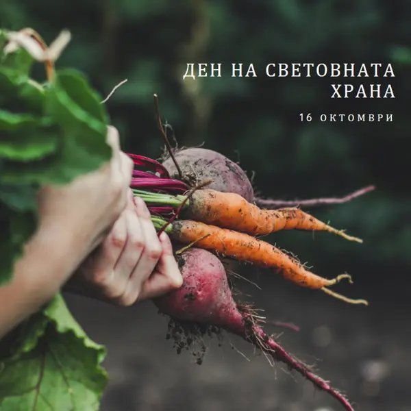 Празнуващ Световен ден на храните green modern-simple