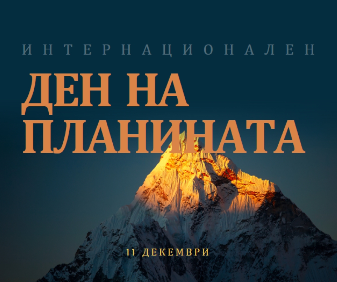 Честит международен ден на планината blue modern-bold