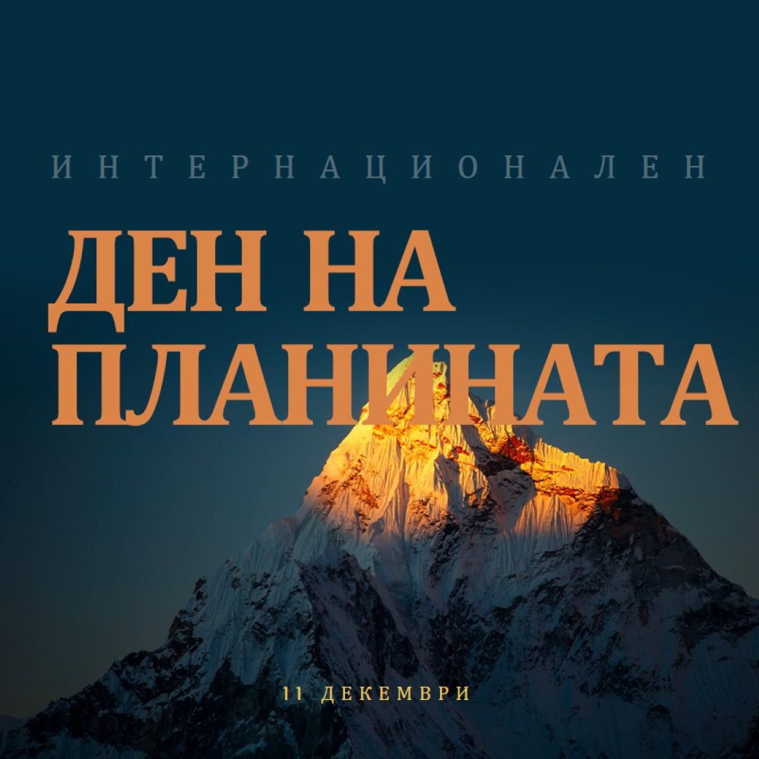 Честит международен ден на планината blue modern-bold