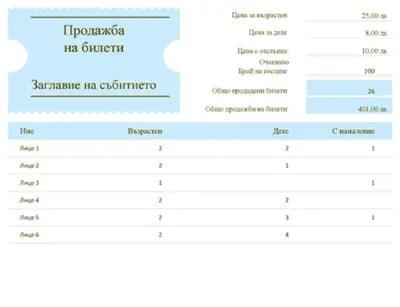 Проследяване на продажбите на билети orange modern simple