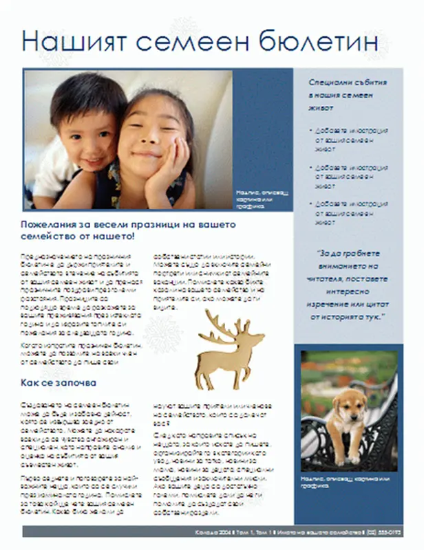 Семеен бюлетин за Коледа