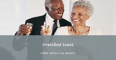 Svatební toast gray modern-simple