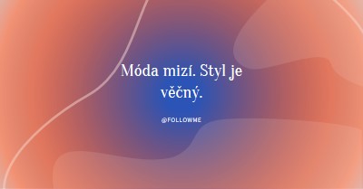 Věčný styl orange whimsical-line