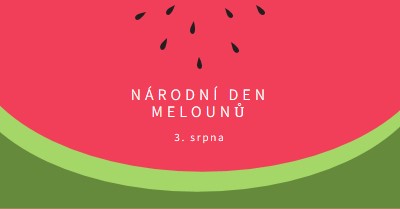 Národní den melounu pink modern-simple