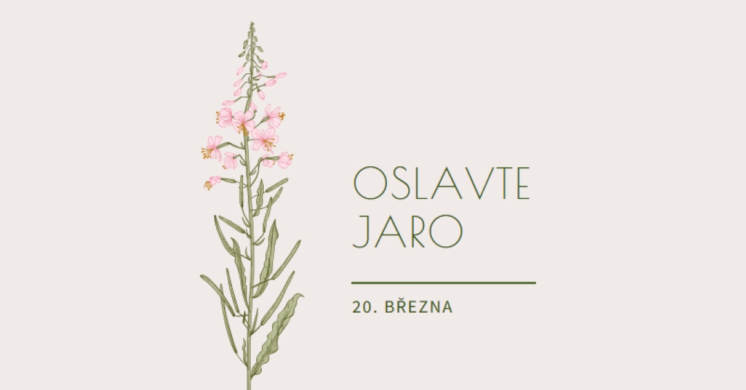 Oslavte jaro white vintage-botanical