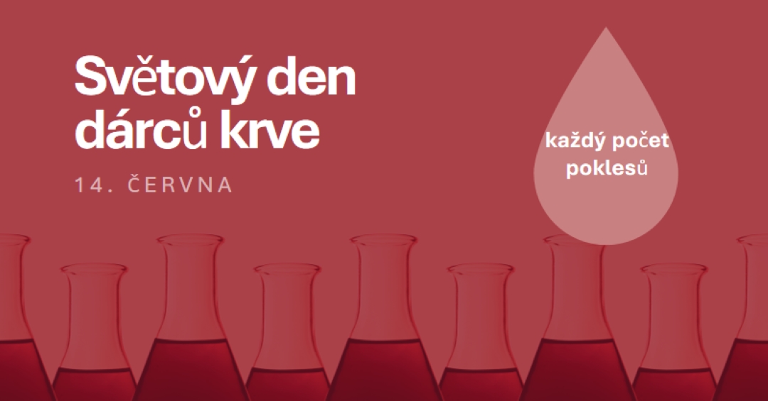 Světový den dárců krve red modern-bold