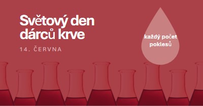 Světový den dárců krve red modern-bold