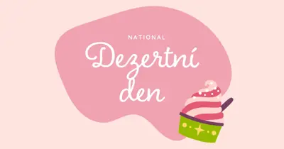 Čerstvá pečená zábava pink whimsical-line