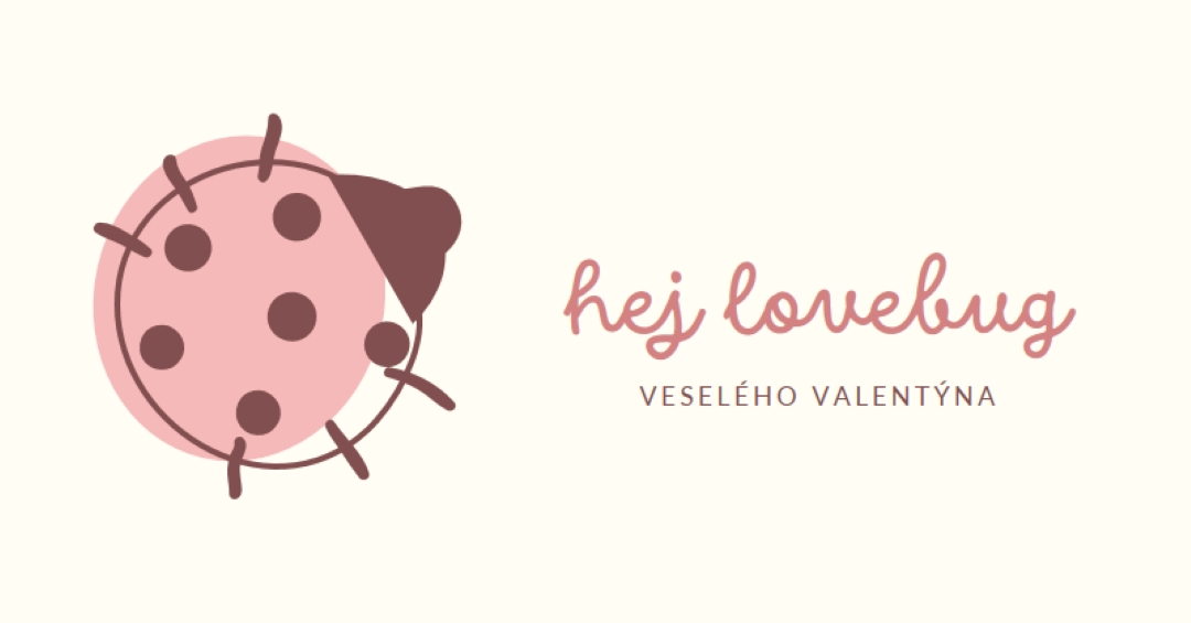 Ahoj lovebug white whimsical-line