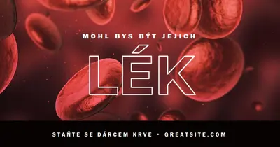 Staňte se dárcem krve red modern-simple