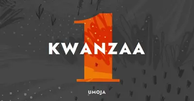 Oslavte první den Kwanzaa gray organic-simple