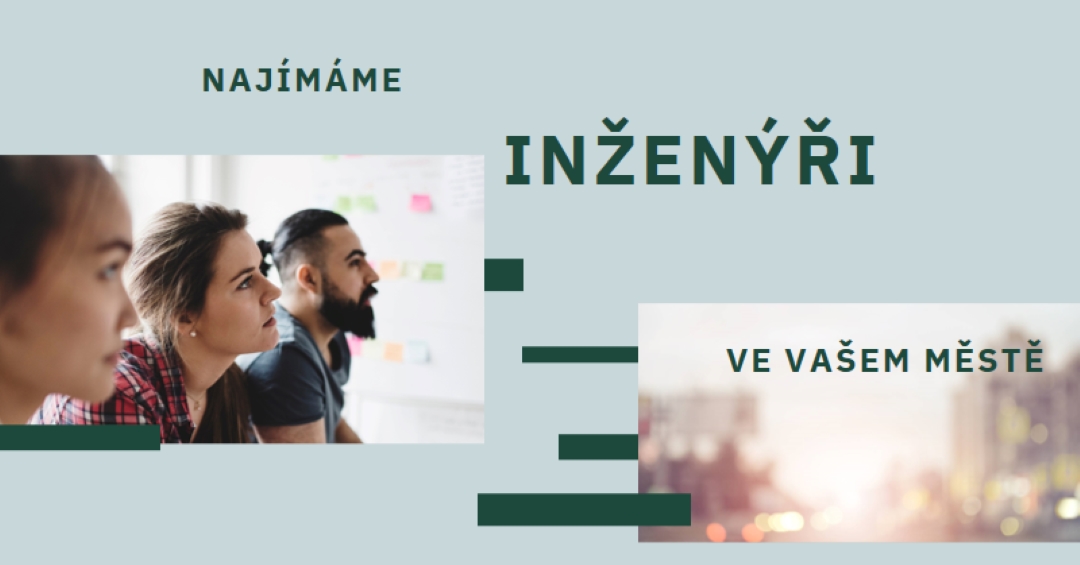 Najímáme techniky. blue modern-simple