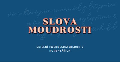 Slovo moudrým blue modern-simple