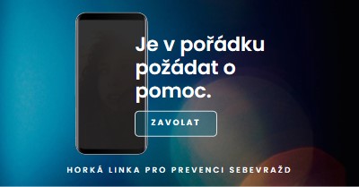 Požádat o pomoc blue modern-simple