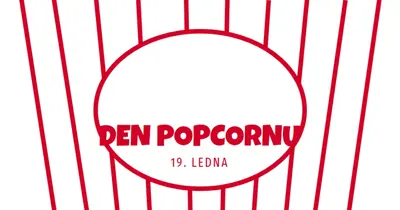 Den popcornu white whimsical-line