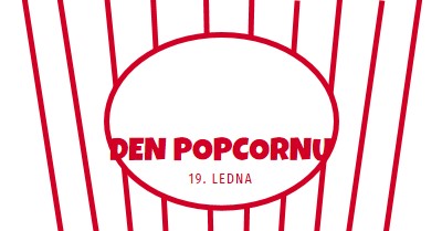 Den popcornu white whimsical-line