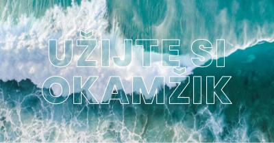 Užijte si okamžik blue modern-simple