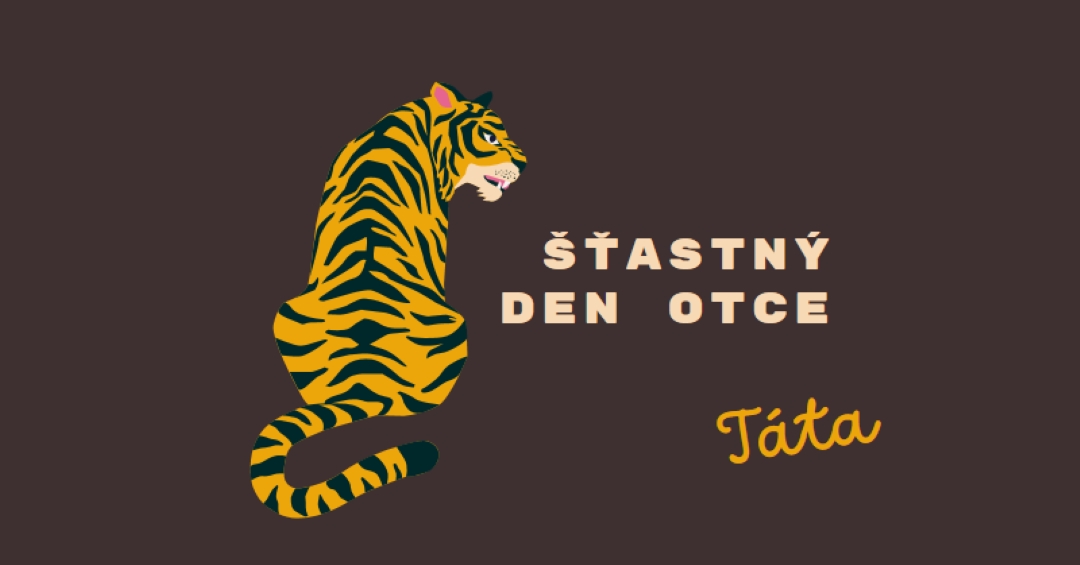 Šťastný den otců, tati brown whimsical-color-block
