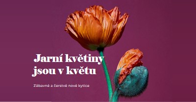 Čerstvé květiny purple modern-simple