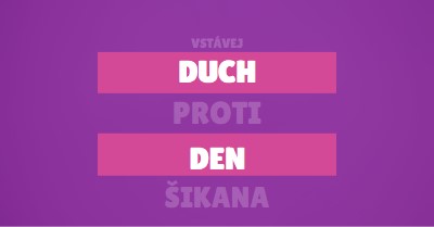 Postavte se proti šikaně purple modern-bold