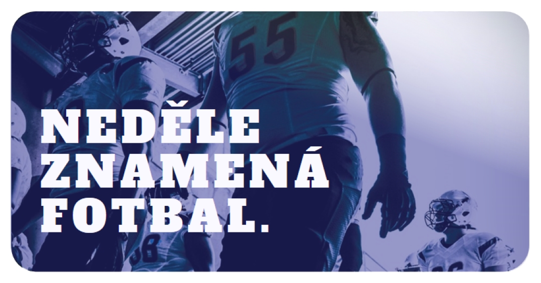 Neděle znamená fotbal purple modern-bold