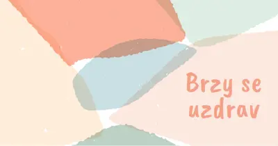 Doufám, že se brzy uzdravíte blue whimsical-color-block