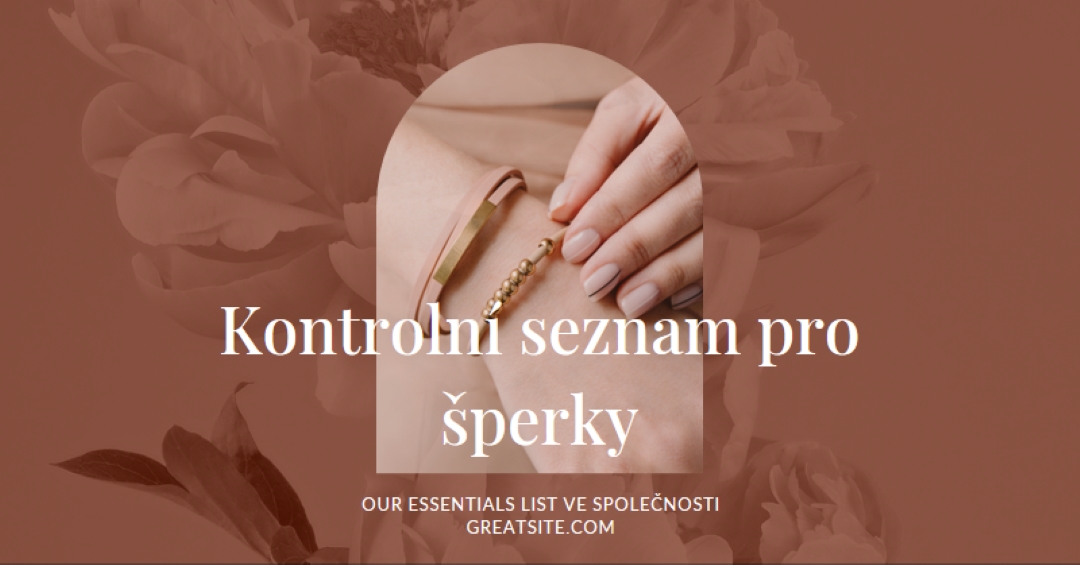 Kontrolní seznam pro šperky pink organic-boho