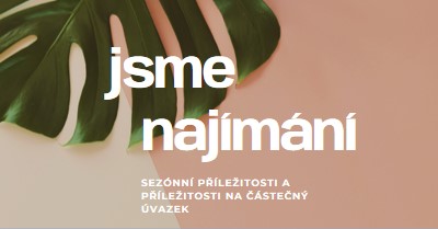 Najímáme sezónní pracovníky. pink modern-simple