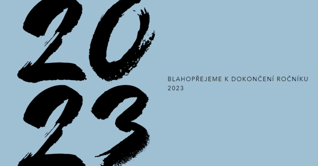 Blahopřejeme absolventům blue modern-bold