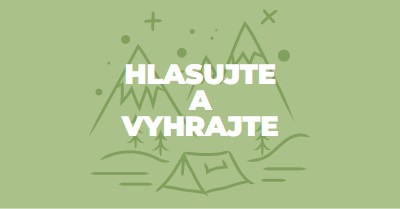 Hlasujte a vyhrajte green whimsical-line