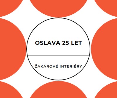 Oslava 25 let orange modern-geometric-&-linear