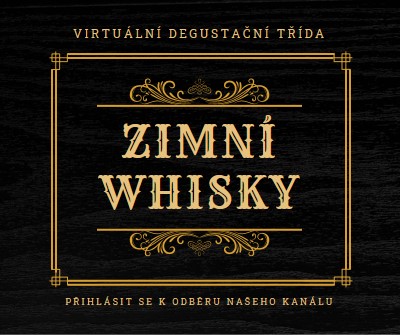 Zimní whisky black vintage-retro