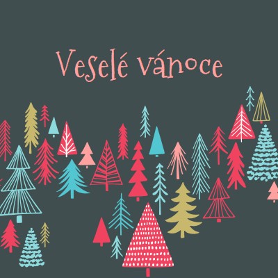 Veselé vánoce green whimsical-line