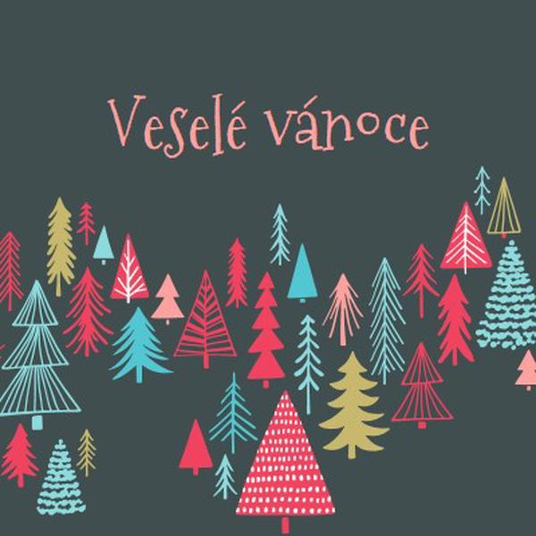 Veselé vánoce green whimsical-line