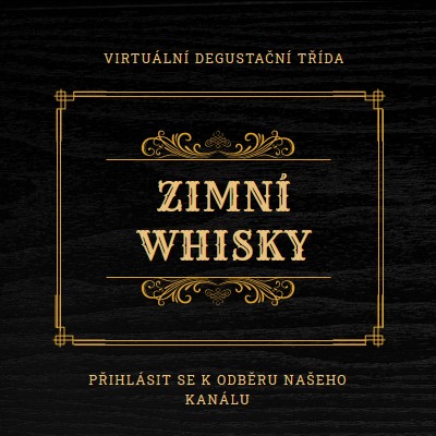 Zimní whisky black vintage-retro