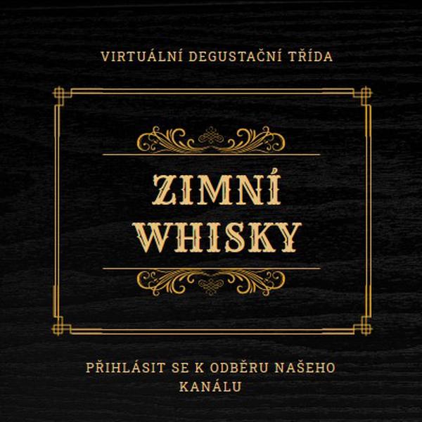 Zimní whisky black vintage-retro