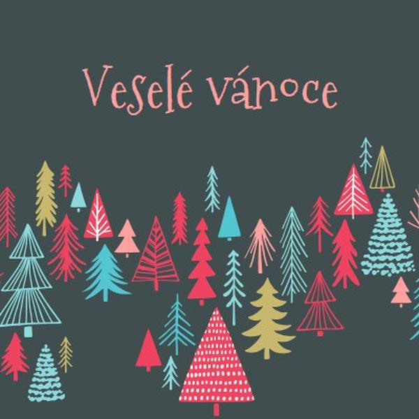 Veselé vánoce green whimsical-line