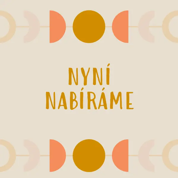 Cykly pastelových měsíců yellow organic-boho