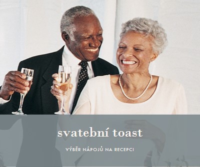 Svatební toast gray modern-simple