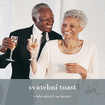 Svatební toast gray modern-simple