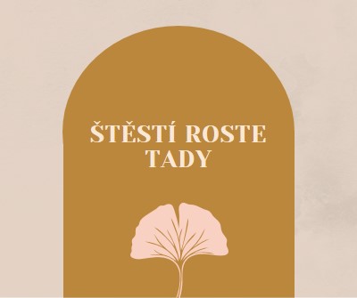 Štěstí roste tady gray organic-boho